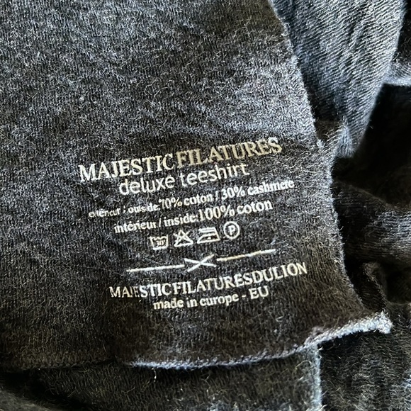 Majestic Filatures Cotton Cashmere Scarf Wrap Deluxe Teeshirt Blue Gray - Picture 5 of 6